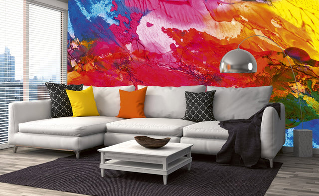 Abstract Painting Multicolor Wall Mural with Eclectic Graphic Motif - Dimex MS-5-0268