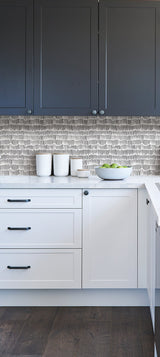 Bailey Brush Stroke Black Peel & Stick Wallpaper with Modern Abstract Geometric Pattern - My Style MS6130
