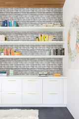 Bailey Brush Stroke Black Peel & Stick Wallpaper with Modern Abstract Geometric Pattern - My Style MS6130