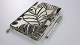 Pindo Wood Cut Palm Black Peel & Stick Wallpaper with Botanical Leaf Pattern, Bohemian Style - MS6136