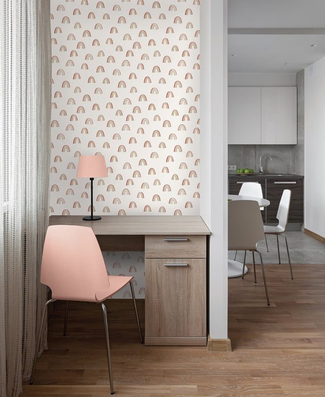 Raye Rainbows Multicolor Peel & Stick Wallpaper with Bohemian Graphic Rainbow Pattern - My Style MS6137