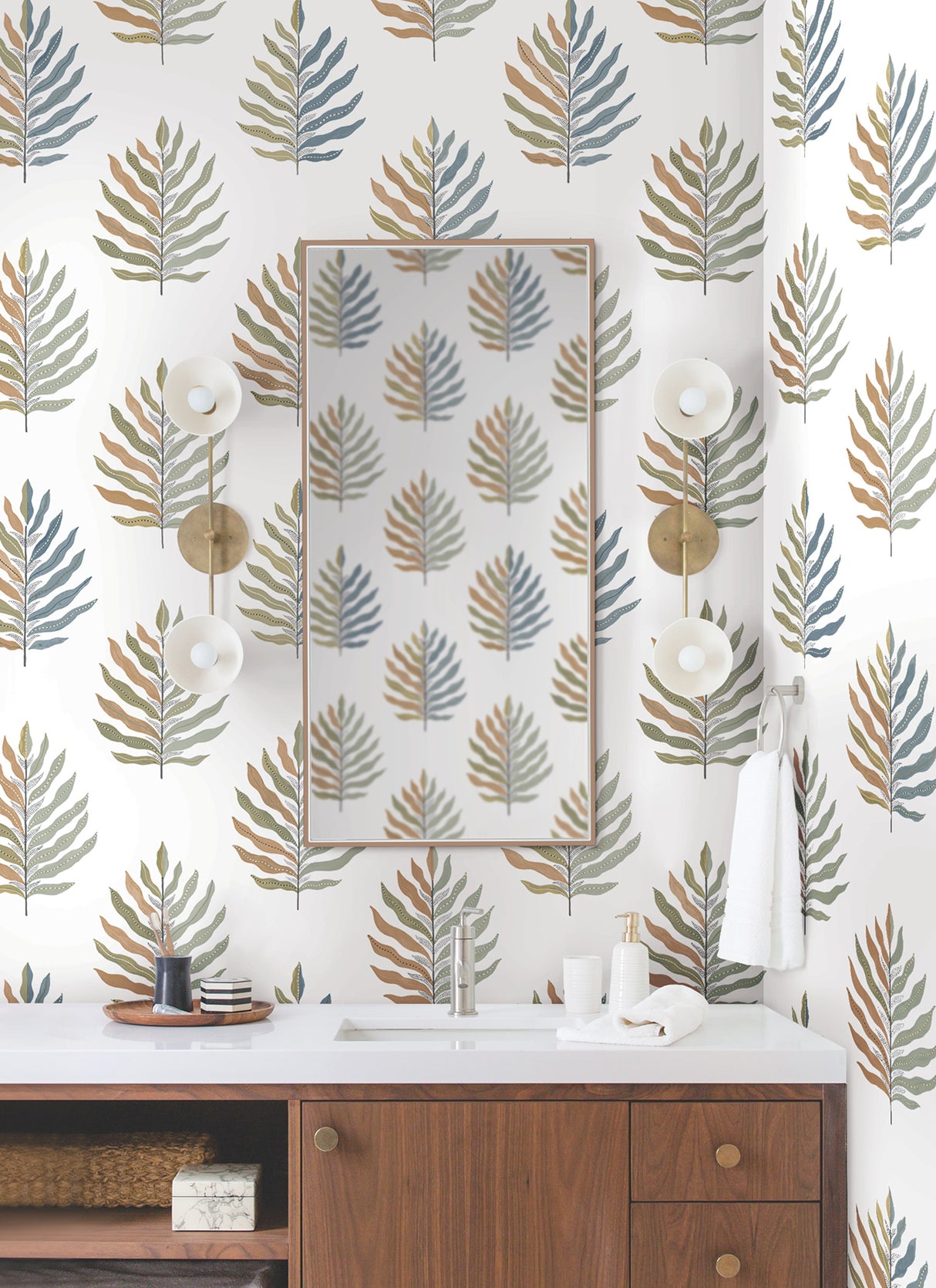 Miramar Oasis by York Wallcoverings Botanical Wallpaper- York Wallcoverings MT5601