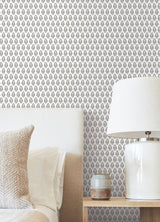 Mehndi Onyx by York Wallcoverings Small Prints Wallpaper- York Wallcoverings MT5608