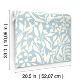 Olive Mill Sky Blue by York Wallcoverings Botanical Wallpaper – York Wallcoverings MT5612