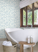 Olive Mill Sky Blue by York Wallcoverings Botanical Wallpaper – York Wallcoverings MT5612
