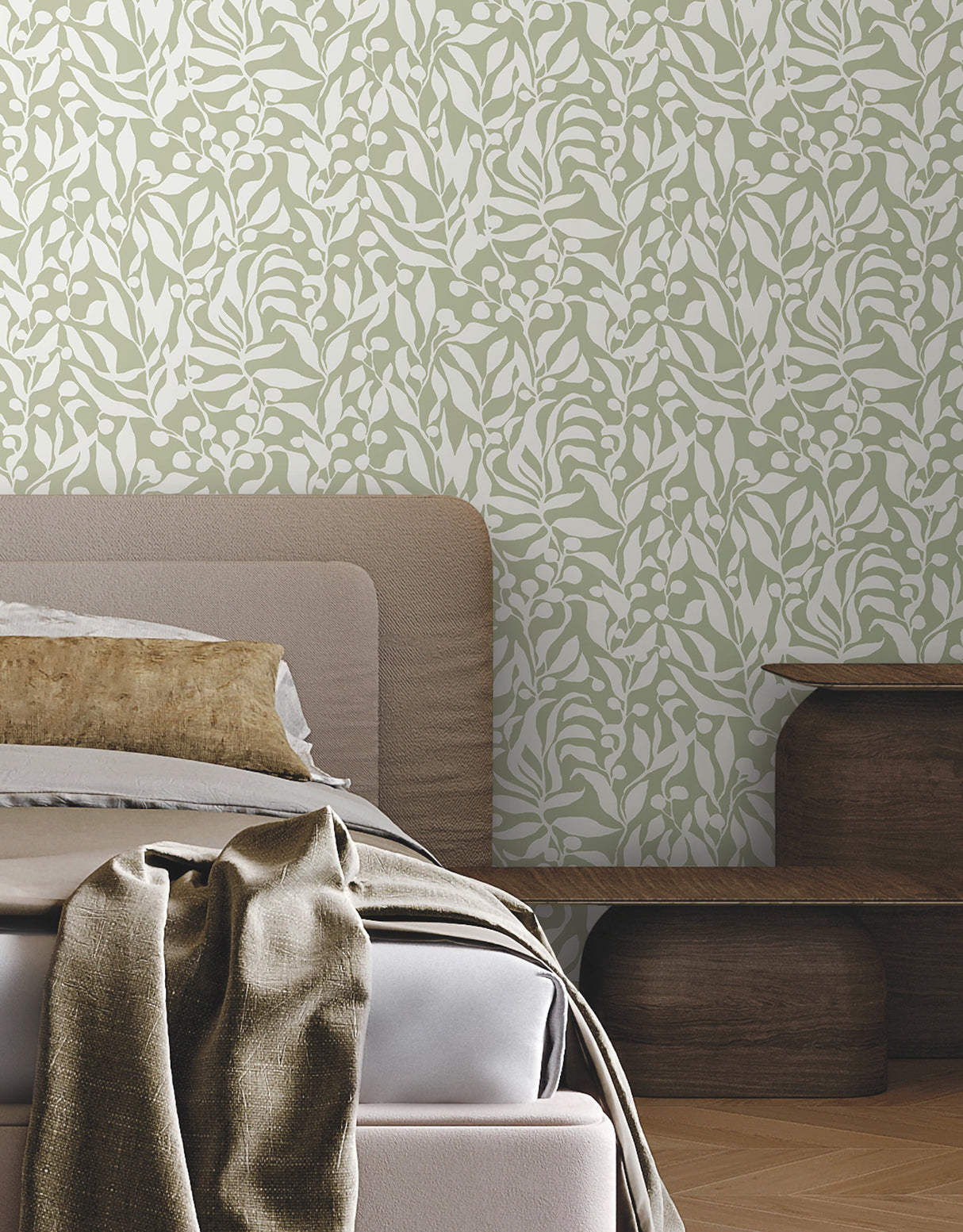Olive Mill Palm by York Wallcoverings Botanical Non Woven Wallpaper, 20.5 in x 33 ft – York Wallcoverings MT5614