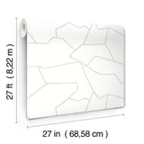 Suite Style Fog by York Wallcoverings Geometric Wallpaper- York Wallcoverings MT5625