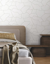 Suite Style Fog by York Wallcoverings Geometric Wallpaper- York Wallcoverings MT5625