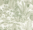 York Lotus Land Cacti Palm wallpaper roll in green cacti motif