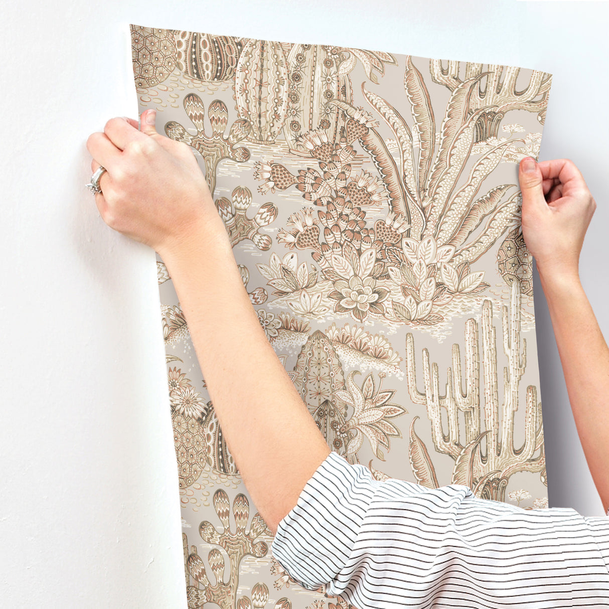 Lotus Land Cacti Baked Clay by York Wallcoverings Wallpaper – York Wallcoverings MT5632