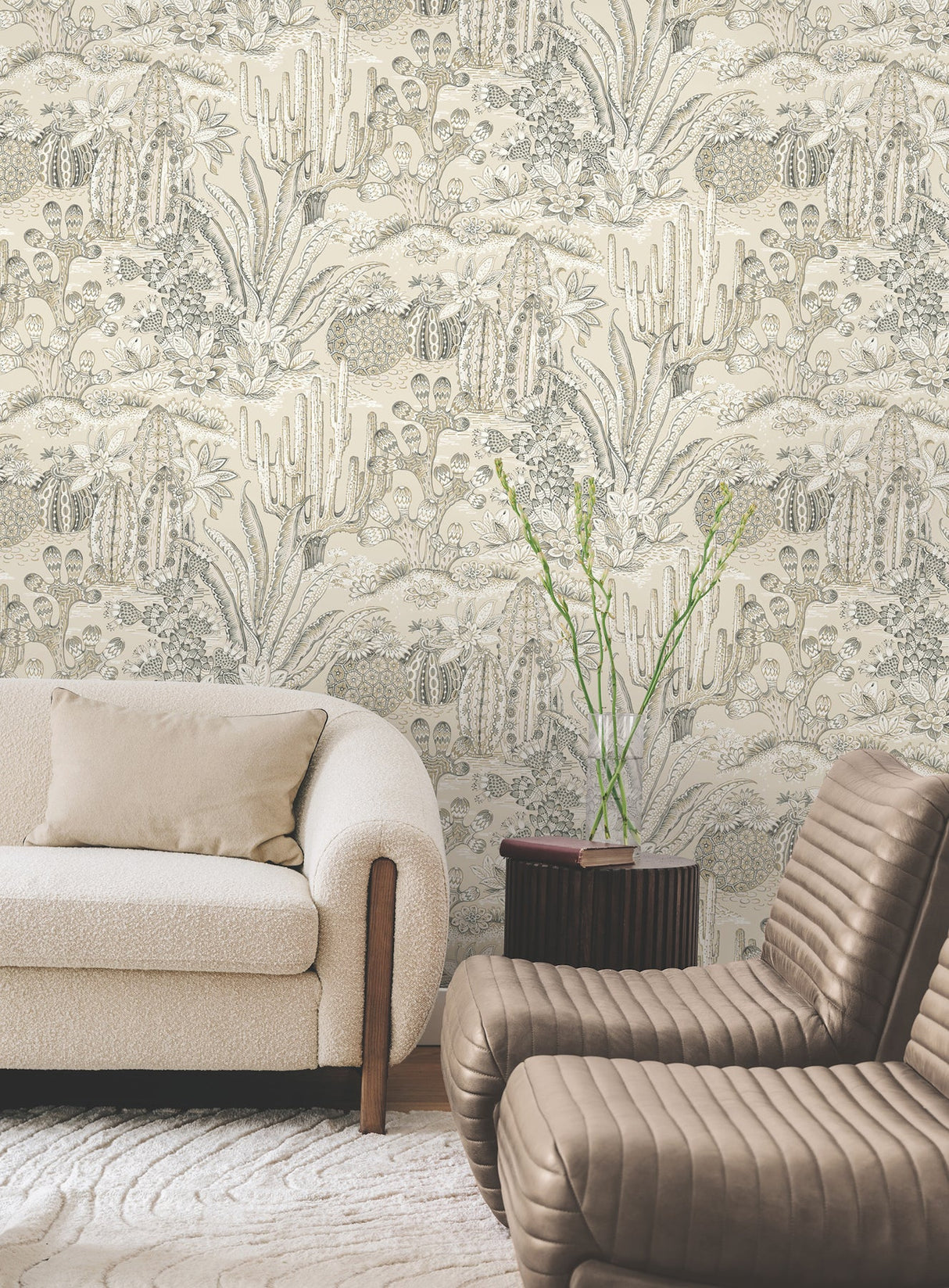 Lotus Land Cacti Dune by York Wallcoverings Non Woven Wallpaper – York Wallcoverings MT5633