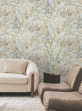 Lotus Land Cacti Sky Blue by York Wallcoverings Novelty Wallpaper – York Wallcoverings MT5634