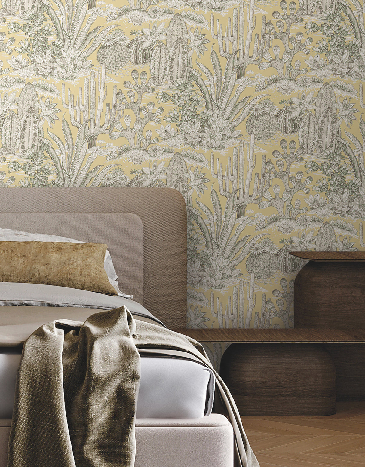Lotus Land Cacti Sunshine by York Wallcoverings Novelty Wallpaper – York Wallcoverings MT5635