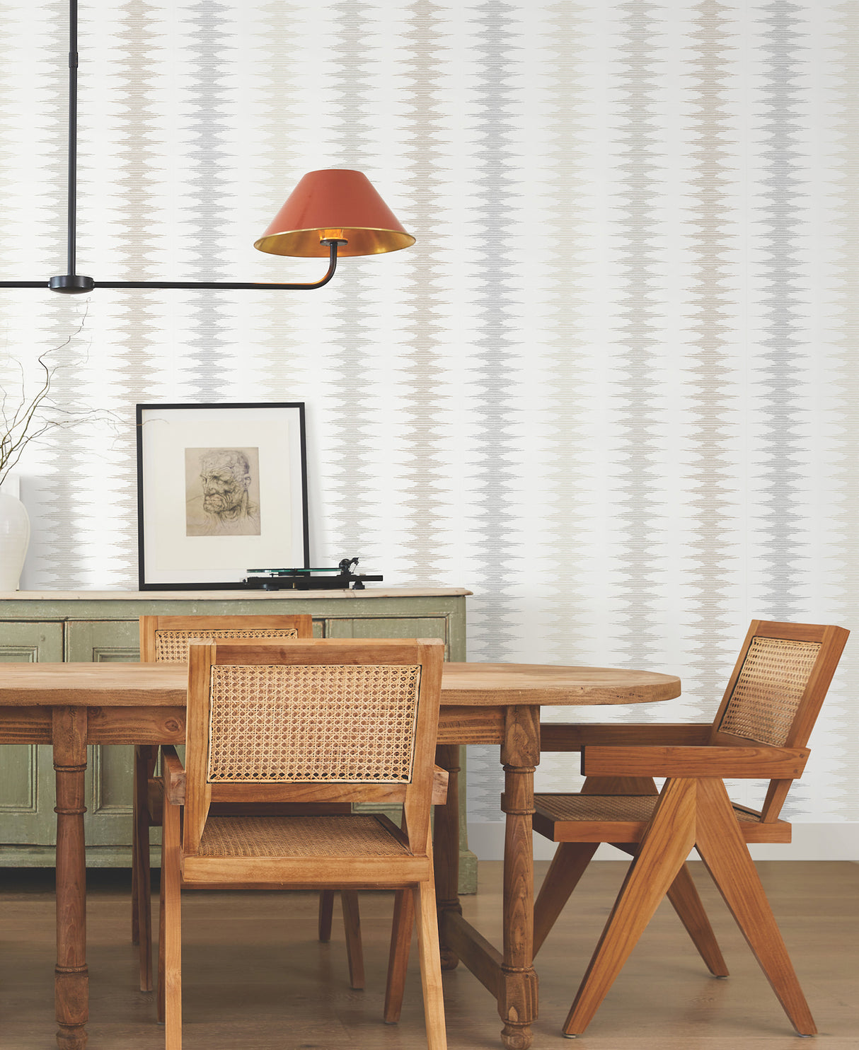 Woven Desert Sand & Fog by York Wallcoverings Modern Striped Non Woven Wallpaper – York Wallcoverings MT5642