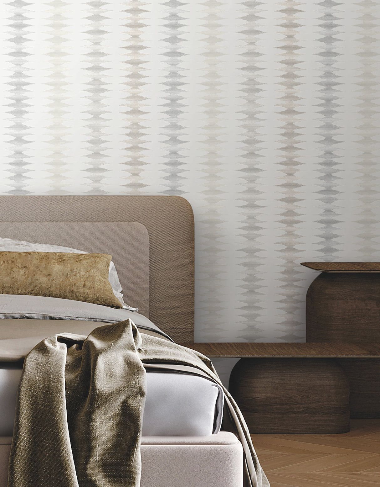 Woven Desert Sand & Fog by York Wallcoverings Modern Striped Non Woven Wallpaper – York Wallcoverings MT5642
