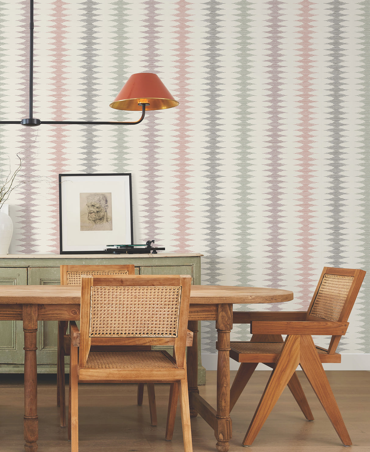 Woven Desert Rose by York Wallcoverings Striped Wallpaper – York Wallcoverings MT5644