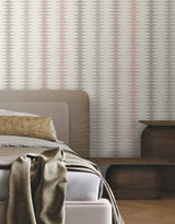 Woven Desert Rose by York Wallcoverings Striped Wallpaper – York Wallcoverings MT5644