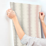 Woven Desert Rose by York Wallcoverings Striped Wallpaper – York Wallcoverings MT5644