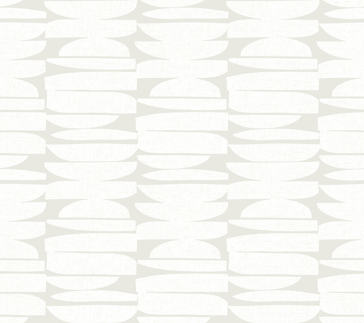 York Lovely Libra Salt geometric wallpaper with stacked shapes in pale grey and cream, roll view