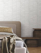 Cascade Palm Chevron Fog by York Wallcoverings Wallpaper – York Wallcoverings MT5671
