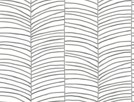 Cascade Palm Chevron Onyx Wallpaper by York Wallcoverings MT5673
