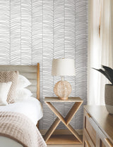 Cascade Palm Chevron Onyx by York Wallcoverings Non Woven Wallpaper – York Wallcoverings MT5673