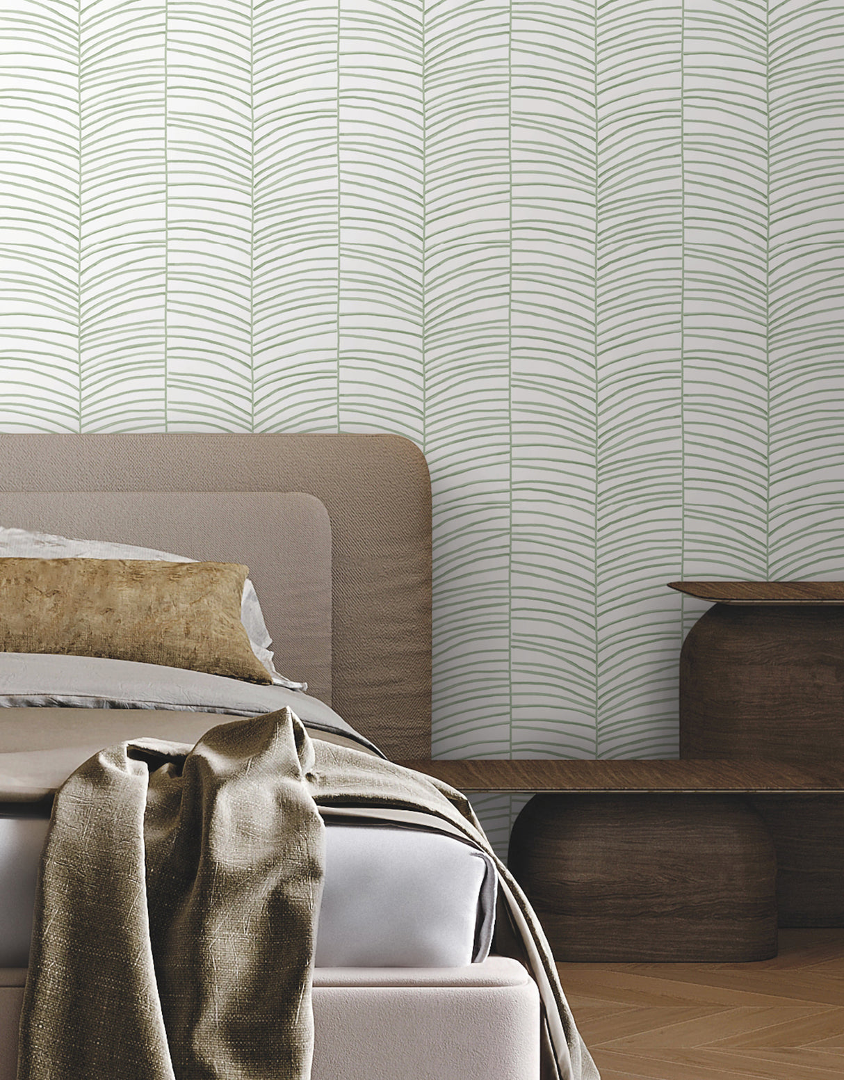 Cascade Palm Chevron Palm by York Wallcoverings Wallpaper – York Wallcoverings MT5674