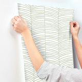 Cascade Palm Chevron Palm by York Wallcoverings Wallpaper – York Wallcoverings MT5674