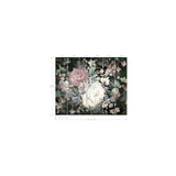 Impressionist Floral Pink & Black Wall Mural with Painterly Flower Motif - York MU0247M