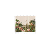 Floating Gardens Green Botanical Wall Mural with Vintage Tropical Garden Scene - York MU0262M