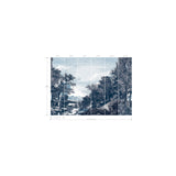 Provincial Scenic Navy Wall Mural with Traditional Toile Landscape - York MU0271M