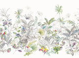 Tropical Green Sisal Grasscloth Wall Mural with Botanical Tropical Study Pattern - York MU0278M