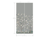 Lingering Garden Grey Chinoiserie Floral Wall Mural - York MU0313M