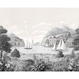 Safe Harbor Grey & Neutral Wall Mural with Nautical Scenic Pattern, Traditional Style - York MU0319M