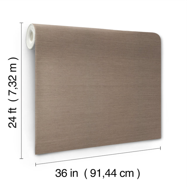 Maguey Sisal Warm Grey Grasscloth Wallpaper - York MW9270NWFD