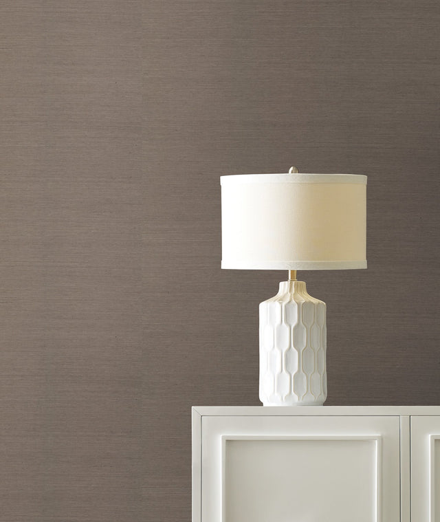 Maguey Sisal Warm Grey Grasscloth Wallpaper - York MW9270NWFD
