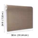 Maguey Sisal Warm Grey Grasscloth Wallpaper with Traditional Style - York MW9270NW