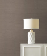 Maguey Sisal Warm Grey Grasscloth Wallpaper with Traditional Style - York MW9270NW