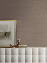 Sisal Grasscloth Brown Wallpaper with Woven Grass Texture - York MW9270