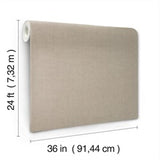 Huri Taupe by Ronald Redding Linen Wallpaper- York Designer Series MX9601