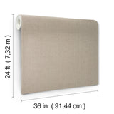 Huri Taupe by Ronald Redding Linen Wallpaper- York Designer Series MX9601