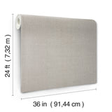 Huri Grey by Ronald Redding Linen Wallpaper- York Designer Series MX9602