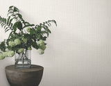 Huri White by Ronald Redding Textured Linen Look Wallpaper – York Designer Series MX9604