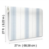 Tandem Stripe Blue by Ronald Redding Wallpaper- York Designer Series MX9611