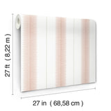 Tandem Stripe Brick by Ronald Redding Astoria Collection Contemporary Metallic Feathered Column Striped Non-Woven Wallpaper - MX9613