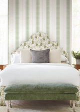 Tandem Stripe Green by Ronald Redding Stripe Wallpaper – York Designer Series MX9614