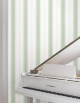 Tandem Stripe Green by Ronald Redding Stripe Wallpaper – York Designer Series MX9614