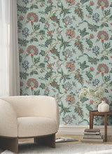Monroe Teal by Ronald Redding Floral Wallpaper- York Designer Series MX9622W
