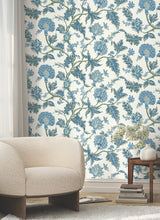 Monroe Blue by Ronald Redding Floral Wallpaper – York Designer Series MX9624W