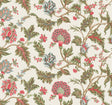 Ronald Redding Monroe Rhubarb Jacobean floral wallpaper, 54 in x 27 ft roll